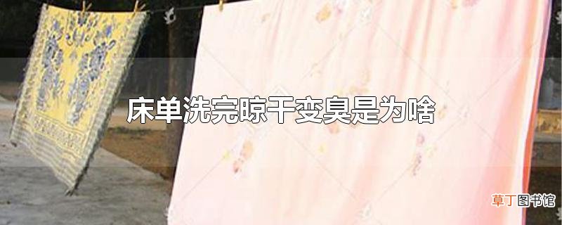 床单洗完晾干变臭是为啥