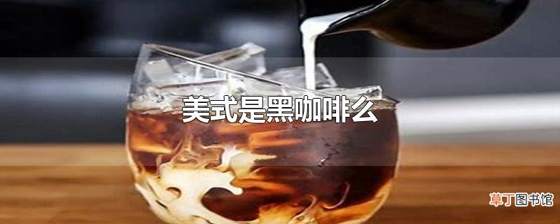 美式是黑咖啡么