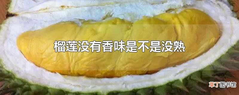 榴莲没有香味是不是没熟