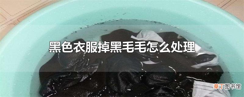 黑色衣服掉黑毛毛怎么处理