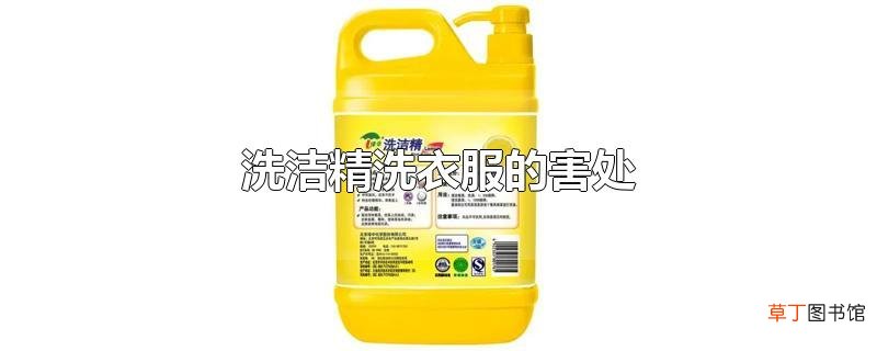 洗洁精洗衣服的害处
