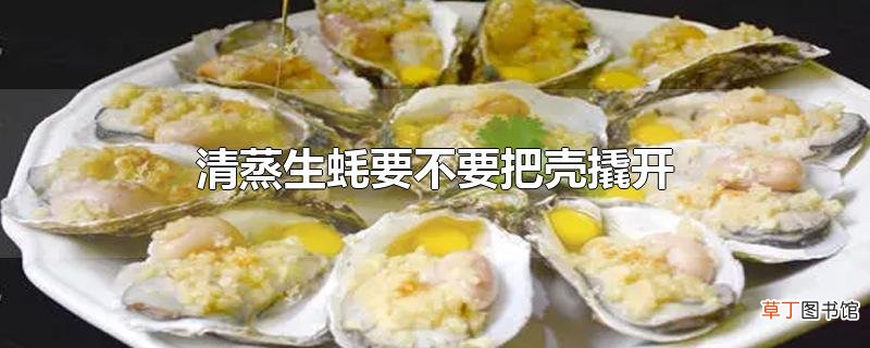 清蒸生蚝要不要把壳撬开