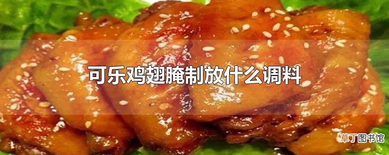 可乐鸡翅腌制放什么调料