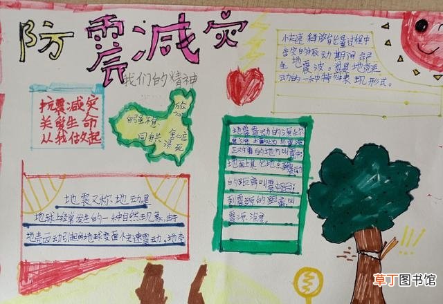 简单又漂亮的防震减灾图 防震减灾的手抄报