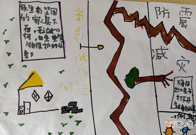 简单又漂亮的防震减灾图 防震减灾的手抄报
