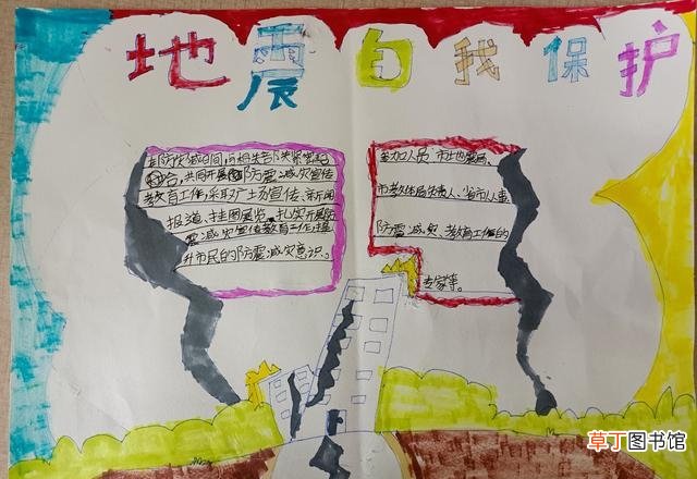 简单又漂亮的防震减灾图 防震减灾的手抄报