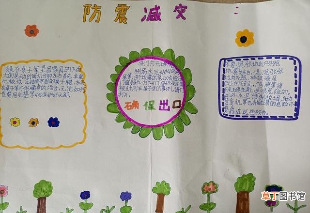 简单又漂亮的防震减灾图 防震减灾的手抄报