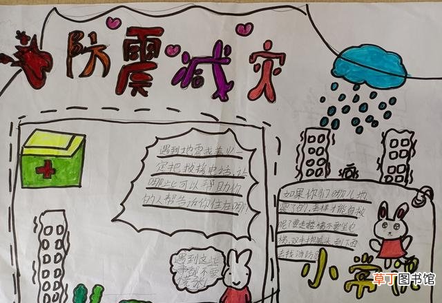 简单又漂亮的防震减灾图 防震减灾的手抄报