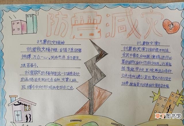 简单又漂亮的防震减灾图 防震减灾的手抄报
