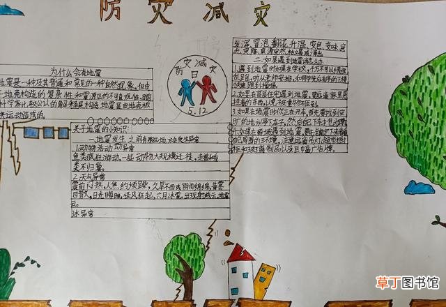简单又漂亮的防震减灾图 防震减灾的手抄报