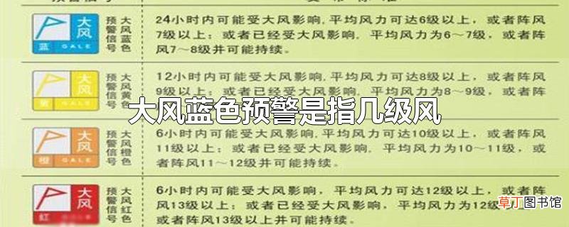 大风蓝色预警是指几级风