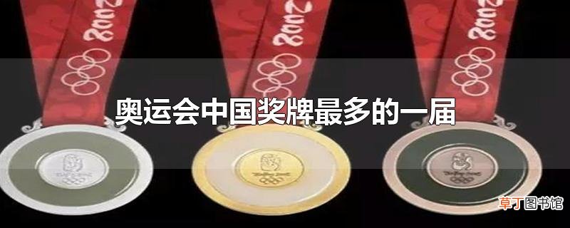 奥运会中国奖牌最多的一届