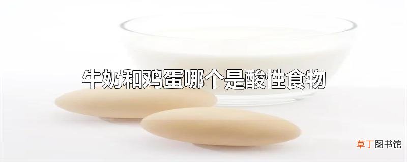 牛奶和鸡蛋哪个是酸性食物