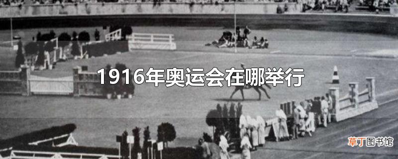 1916年奥运会在哪举行
