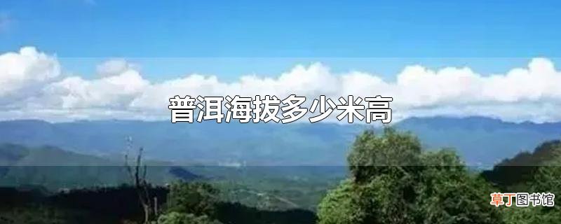 普洱海拔多少米高