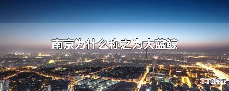 南京为什么称之为大蓝鲸