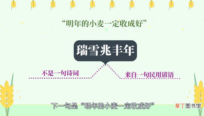 瑞雪兆丰年的下一句是什么 瑞雪兆丰年的下一句