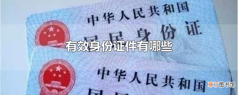 有效身份证件有哪些