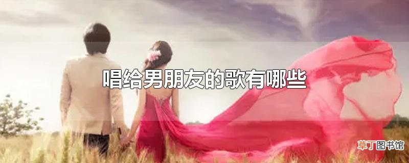 唱给男朋友的歌有哪些