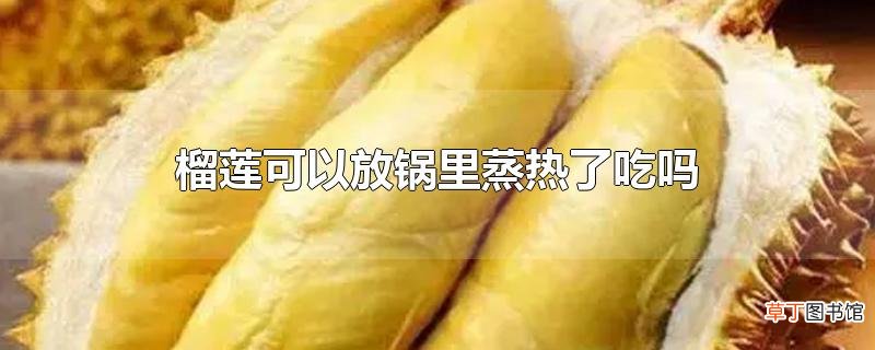 榴莲可以放锅里蒸热了吃吗