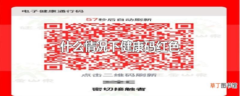 什么情况下健康码红色