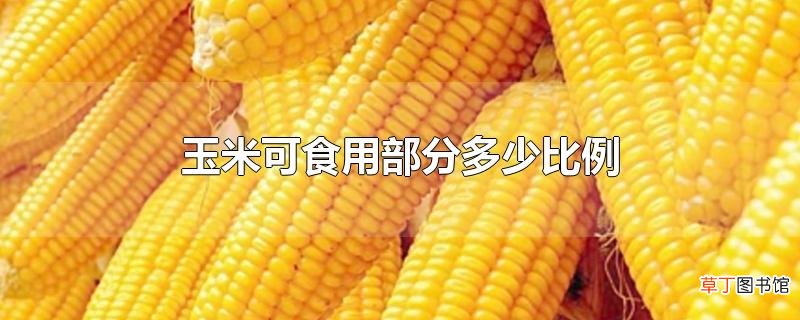 玉米可食用部分多少比例