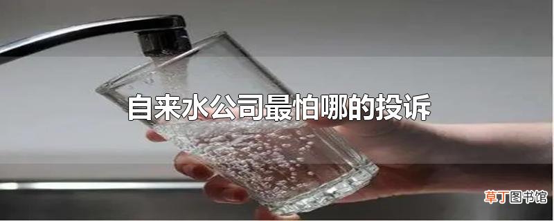 自来水公司最怕哪的投诉