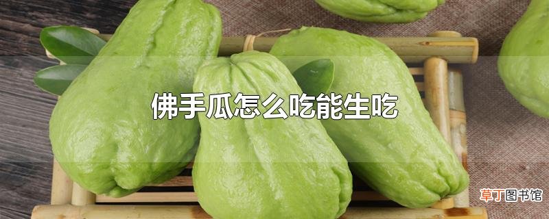 佛手瓜怎么吃能生吃