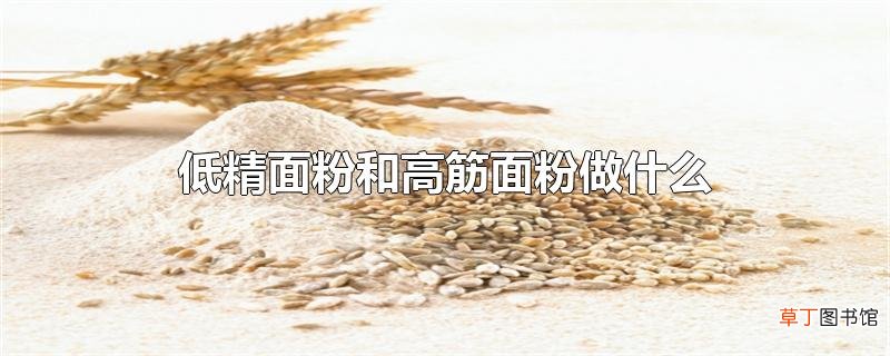 低精面粉和高筋面粉做什么
