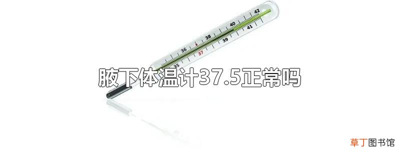 腋下体温计37.5正常吗