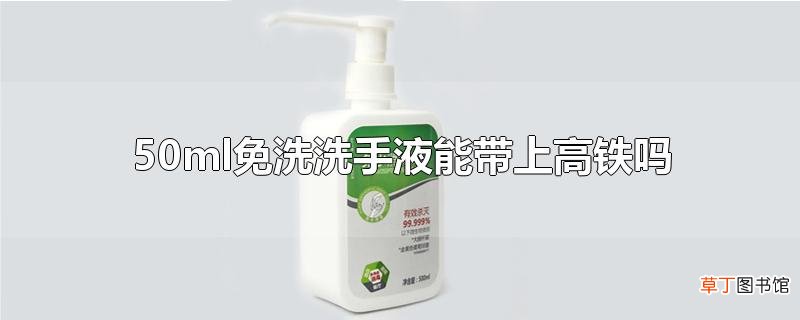 50ml免洗洗手液能带上高铁吗