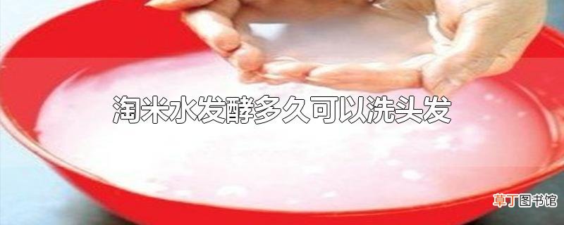 淘米水发酵多久可以洗头发