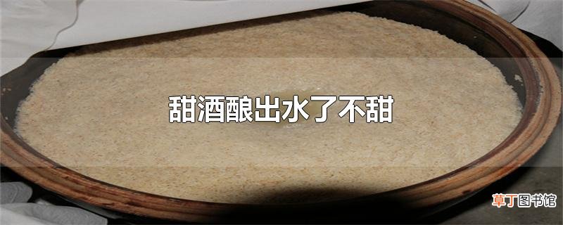 甜酒酿出水了不甜