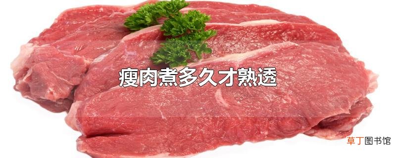 瘦肉煮多久才熟透