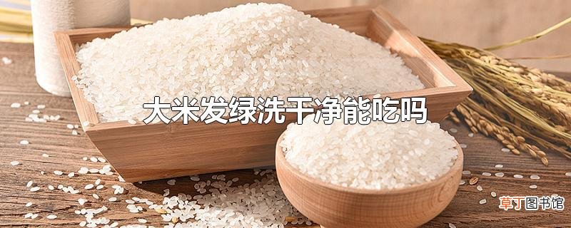 大米发绿洗干净能吃吗