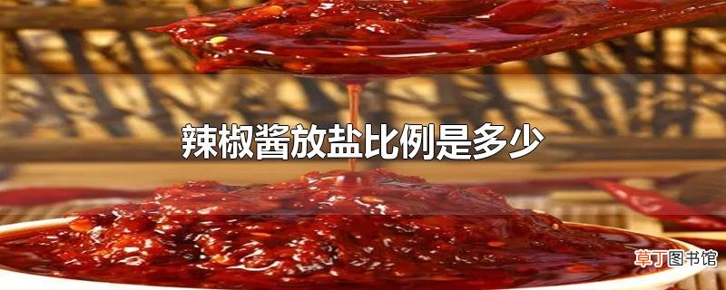 辣椒酱放盐比例是多少
