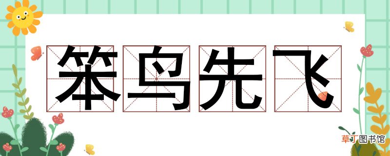 笨鸟先飞的意思 笨鸟先飞的近义词