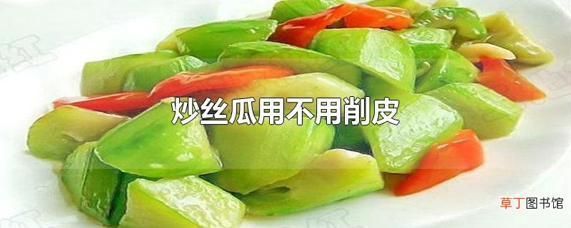 炒丝瓜用不用削皮