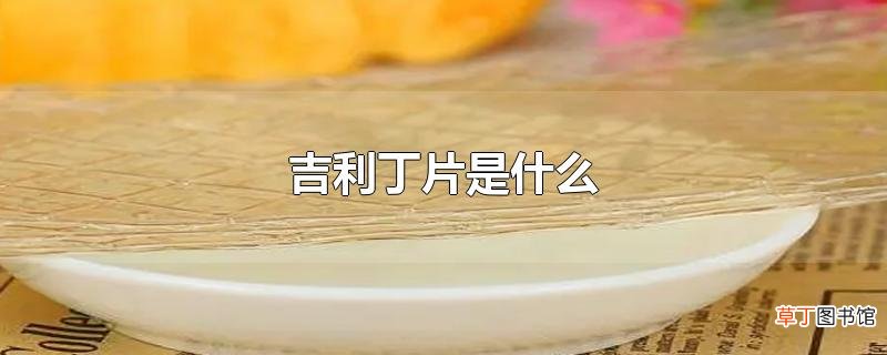 吉利丁片是什么