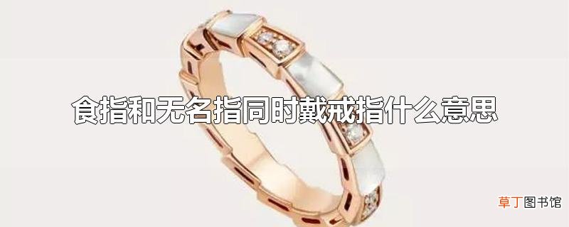 食指和无名指同时戴戒指什么意思