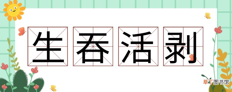 生吞活剥的故事 生吞活剥的典故