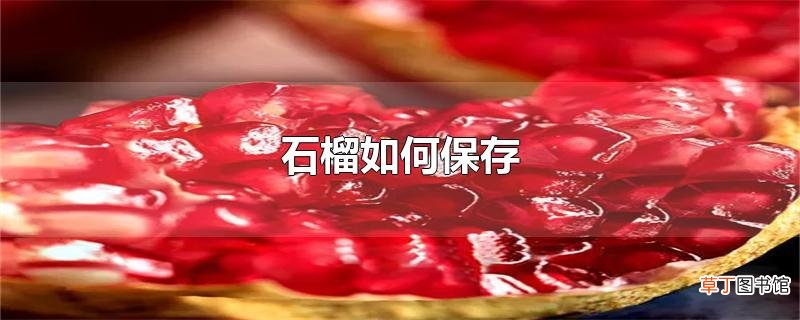 石榴怎么保存