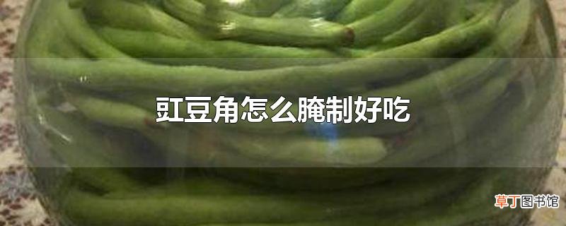 豇豆角怎么腌制好吃