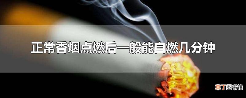 正常香烟点燃后一般能自燃几分钟