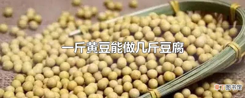 一斤黄豆能做几斤豆腐