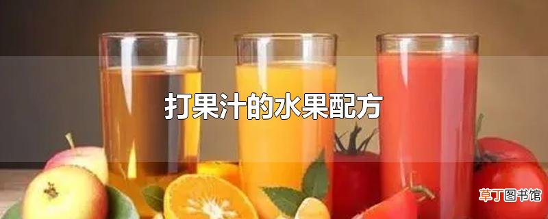 打果汁的水果配方