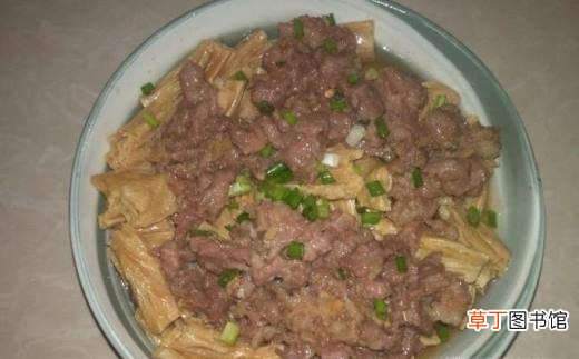 肉末蒸腐竹的做法