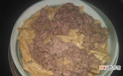 肉末蒸腐竹的做法