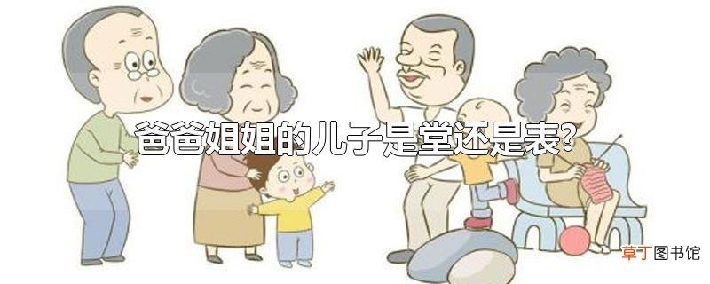 爸爸姐姐的儿子是堂还是表?