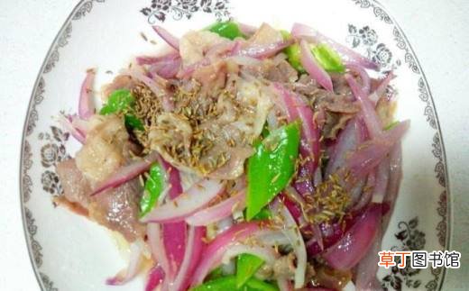 圆葱炒羊肉卷的做法